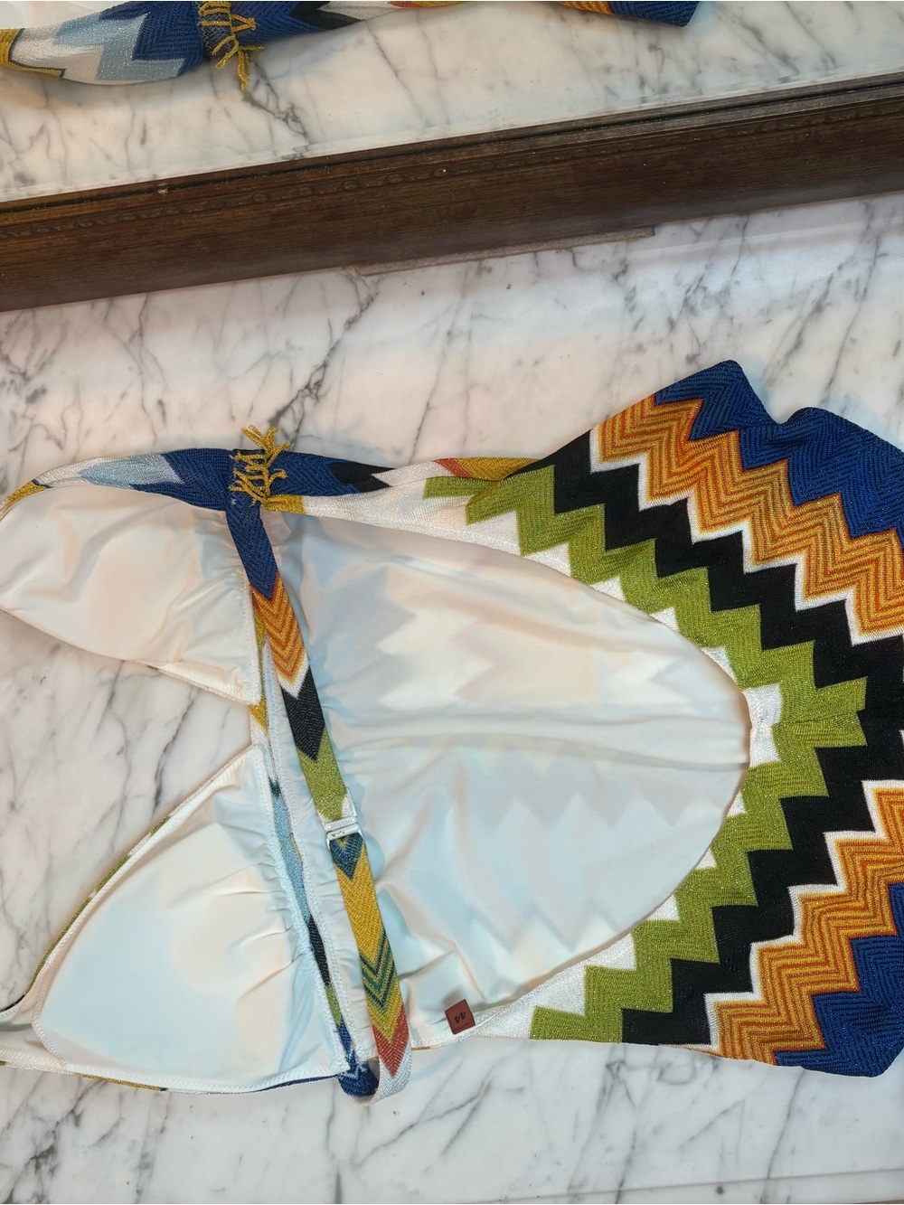 Missoni Multi-Color Zigzag Halter One-Piece Swimsuit swim - Picture 2 of 5